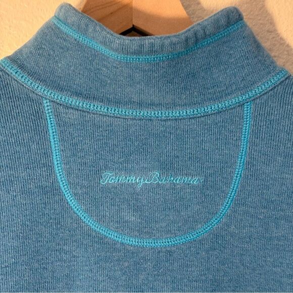 Tommy Bahama Brushed Cotton Half Zip Men’s L Vibrant Blue. - Picture 5 of 10